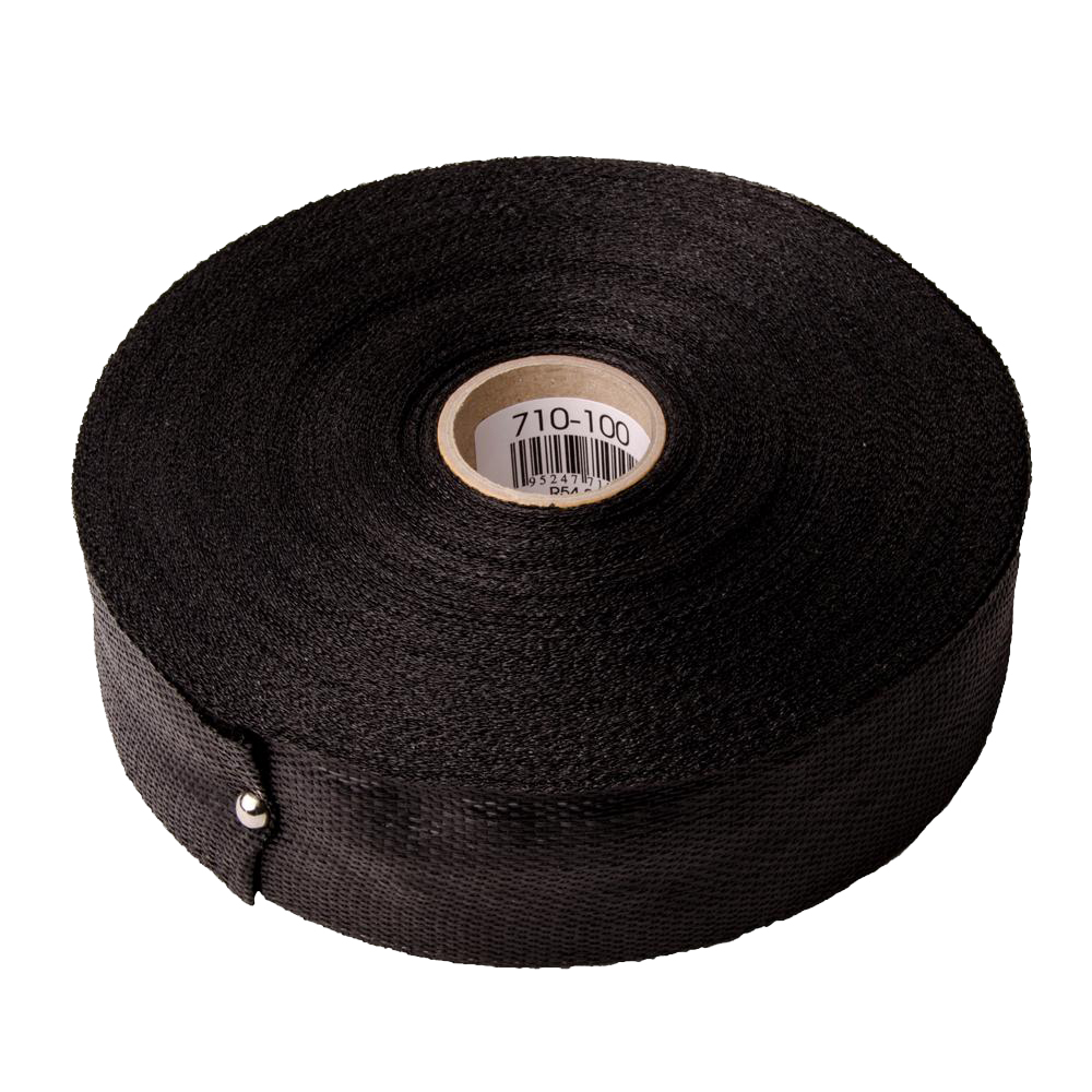 1 3/4INCH X 100 YARD BLACK FLEX STRAP - Boreal